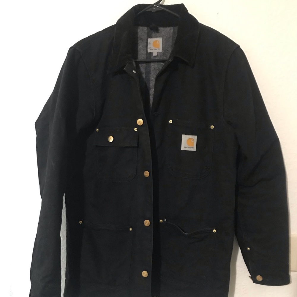 Carhartt Loose Fit Firm Duck-Blanket Line Chore Coat - MEDIUM
